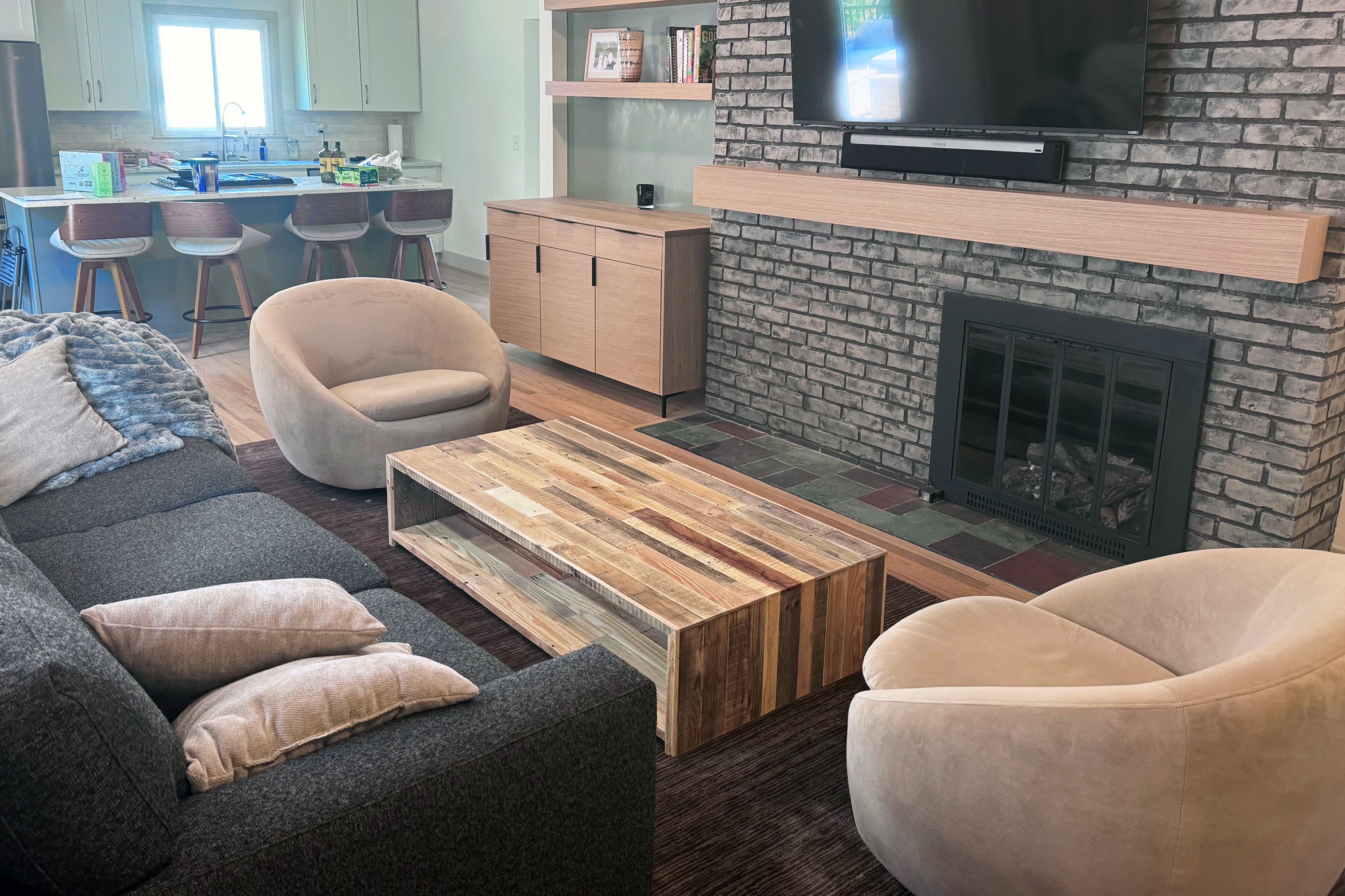 Waterfall Coffee Table in Natural