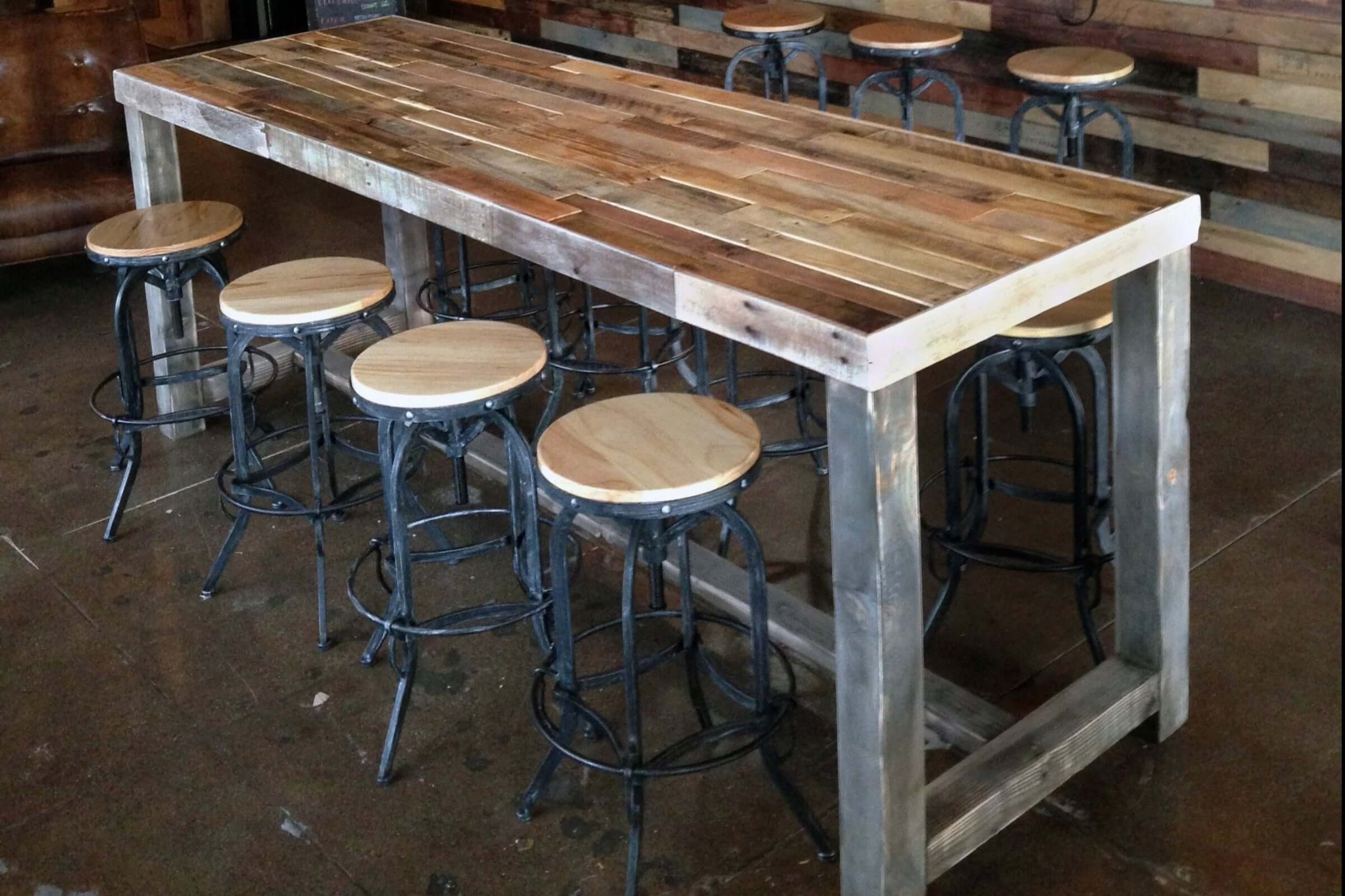 Sequoia High Top Bar Table in Natural 